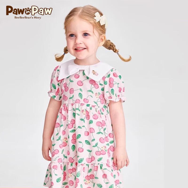 PawinPaw Summer Cartoon Bear Print Baby Dress 90