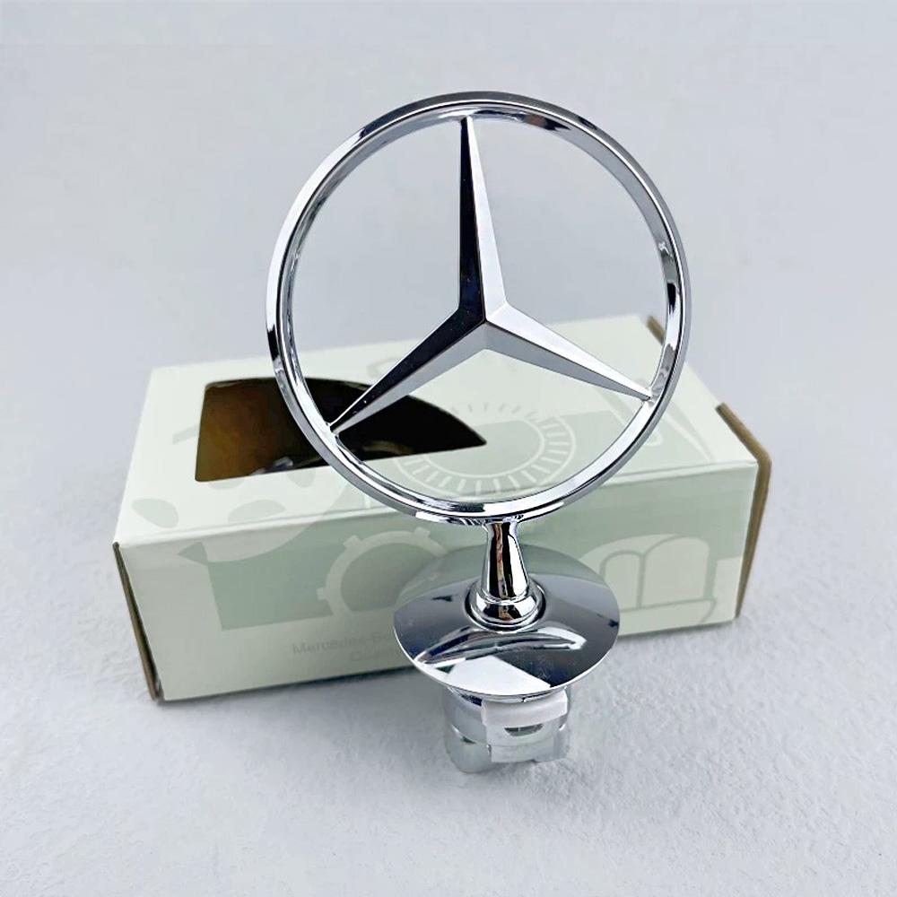 1pcs 44MM Chrome Car Star Hood Badge Front Emblem Logo for Mercedes Benz C E S Class W204 W205 W212 W213 W211 W220 W222 W223 JU1