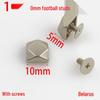 10MM Octagonal Football Studs: Polygonal Decorative Rivets & Bottom Protective Feet for Bags