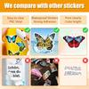 50PCS Cartoon Colorful Butterfly Stickers, Graffiti Decoration Stickers for Notebook/Skateboard/Water Cup