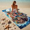 One Piece Stylish Digital Printing Beach Towel Quick‑Drying Absorbent Blanket for Beach Pool Gym Travel C3130