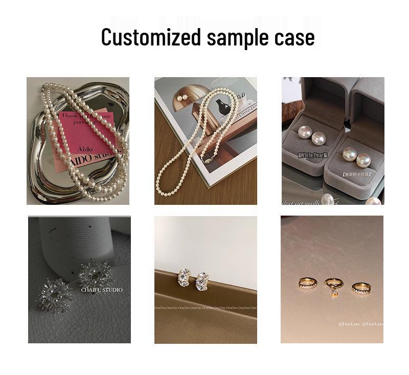 A.MU Little Magic Bean French Retro Gold Frosted Matte Stud Earrings Clips for Women