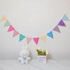 Fresh Triangle Birthday Banner: Fairy & Little Boy Theme Garland