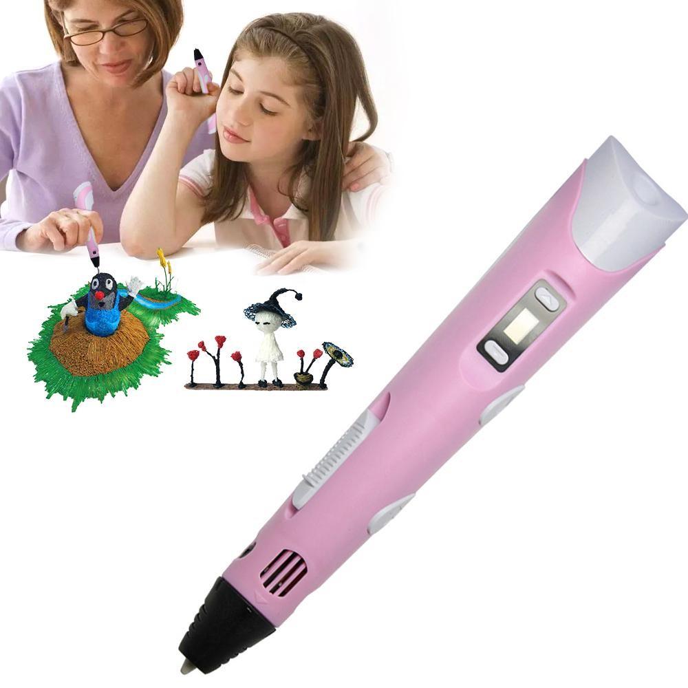 3d Drawing Pen With Pvc Sketchpad And Scissor For Children Art Gift