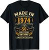 51 Years Old Gifts Men Vintage Made in 1974 51th Birthday T-Shirt Custom Printed Graphic T Shirts Graphic T Shirts Camiseta