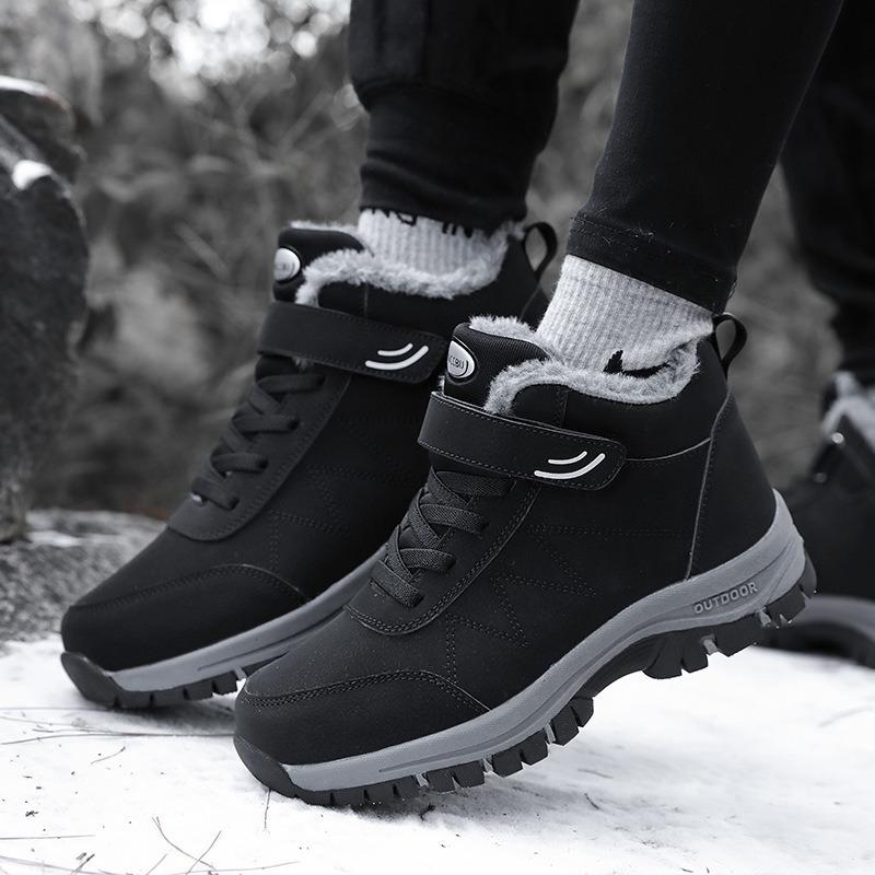 Snow Boots Shoes for Men Women 2025Winter Thicken Warm Waterproof  Ankle Boots Platform Anti Slip Mom and Dad Plush Cotton Shoes