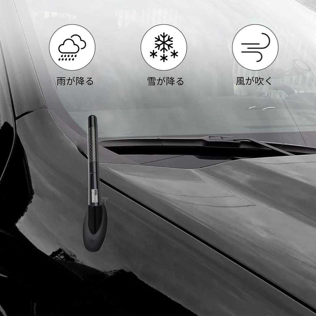 [REYLNXR] Car Antenna, Car Radio, FM/AM High Sensitivity, Universal Model, Car Antenna (Color: Black, Size: 4.7 Inches (12 Cm)