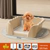 Wave Pattern Splash-Proof Dog Toilet: XL Tray with Anti-Slip Grid for Small & Medium Dogs