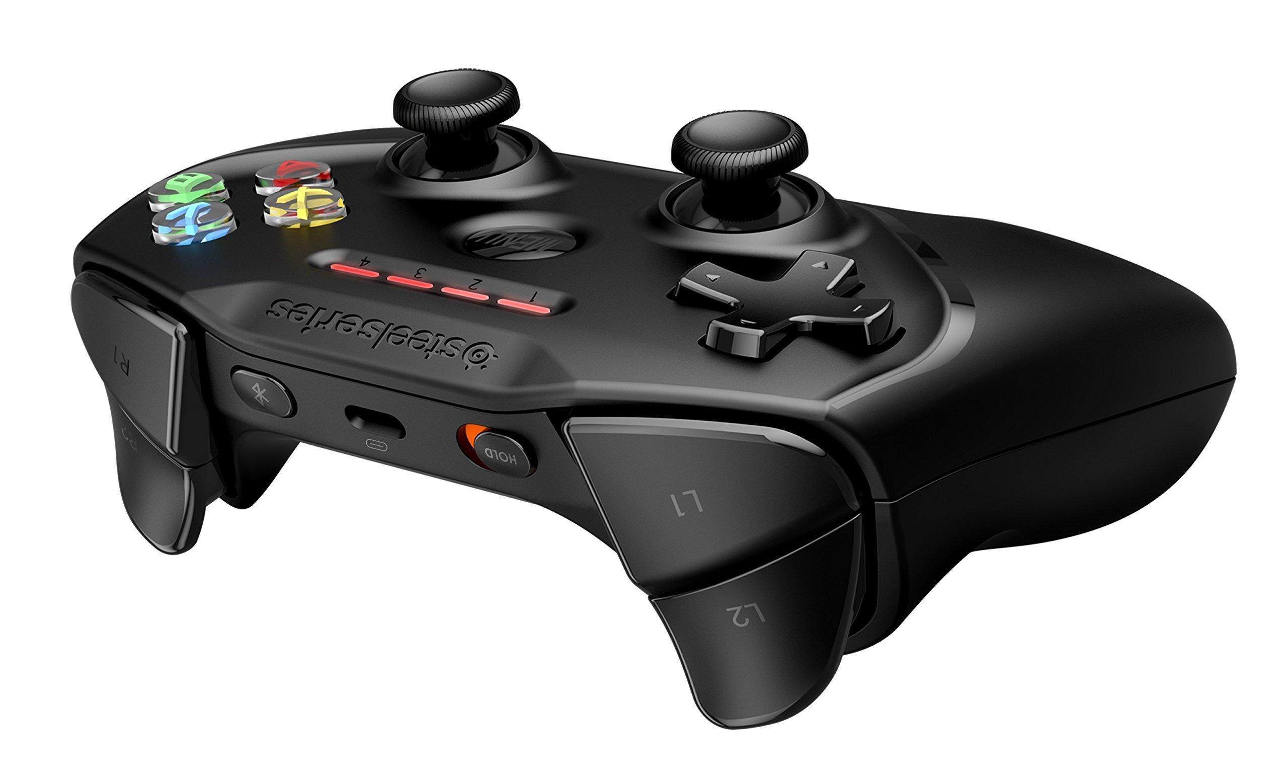 

SteelSeries Bluetooth Connection Compatible with Tablets and Apple Devices Wireless Gaming Pad Nimbus 69070 MFi Certified Compatible with TV (Black)