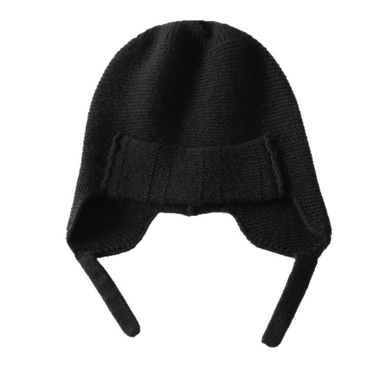 Warm Cashmere Knit Beanie Hat With Ear Flaps Unisex Winter Cap Men Women Kids