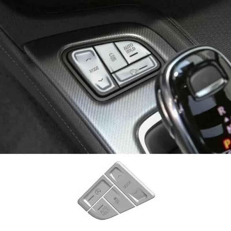 For Cadillac CT5 Silver Central Console Multimedia Button Cover 2020-2024 4PCS