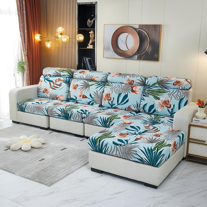 Geometric Sofa Seat Cushion Cover Furniture Protector High Elastic Sofa Cover For Pets Kids Stretch Washable Removable Slipcover