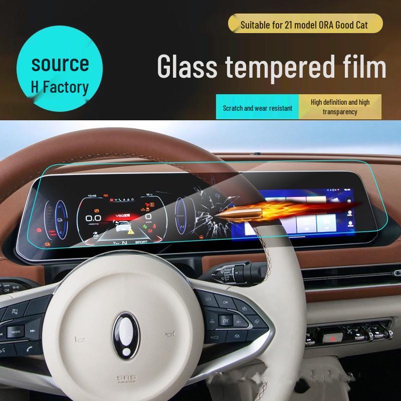 

Tempered Glass Screen Protector for 21 ORA Good Cat Central Control Navigation Models HD