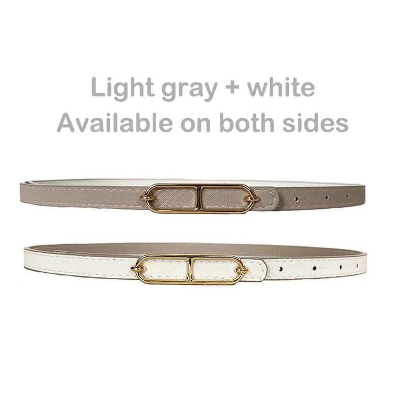 Casual Basic Porous Adjustable Double Sided Use Thin Belts For Women