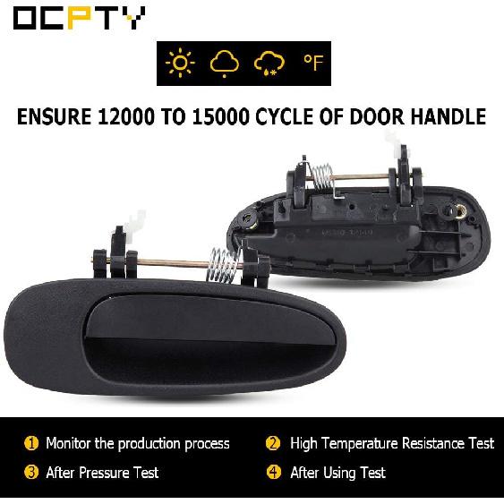 OCPTY Door Handle Exterior Rear Passeneger Right Side Replacement Fit 1993-1997 for Geo Prizm for Corolla Outside Door Handle Black