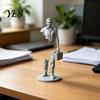 Artistic Office Figure 3D Printed Working Person Figurine with Briefcase, Modern Abstract Art Ornament Worker Model for Desktop Bookshelf Decor,
