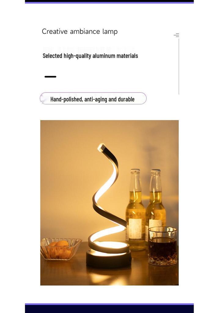 Modern USB-Powered Adjustable Spiral LED Desk Lamp