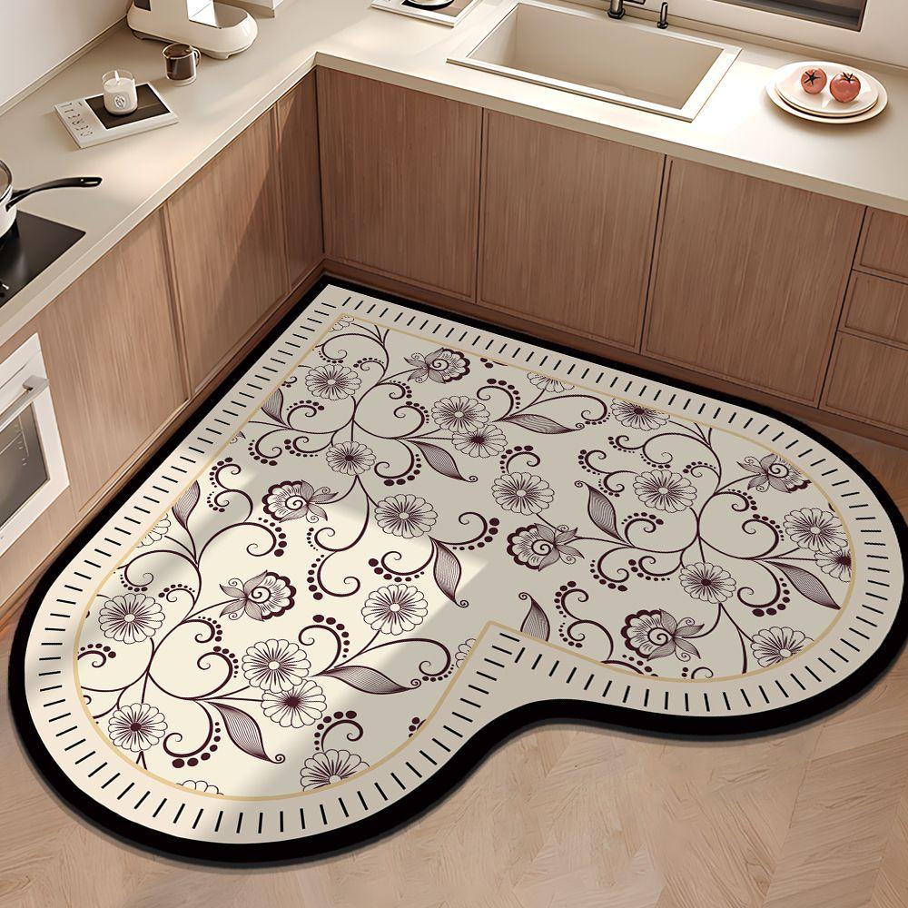 

Милый коврик в форме сердца, впитывающий грязь, устойчивый к износу и скольжению для кухни и ванной комнаты 70 * 70cm