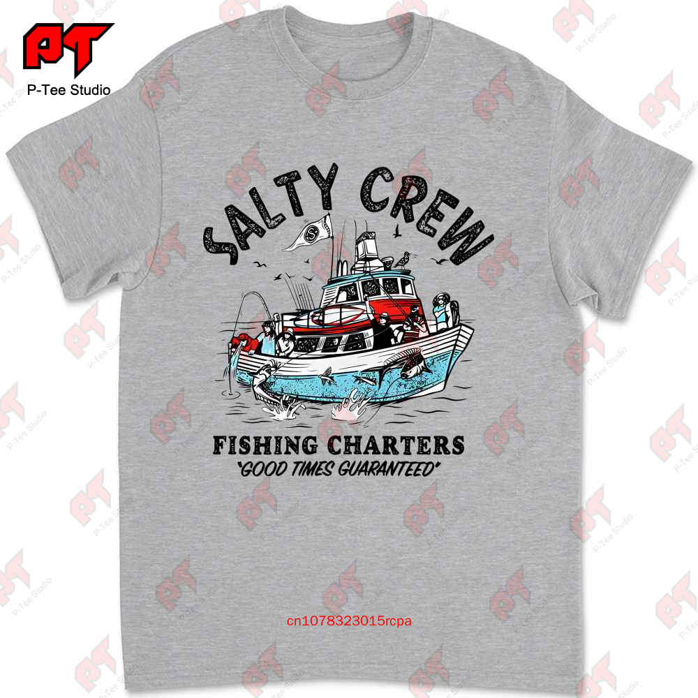 

Salty Crew Fishing Charters T Shirt White 9KI2 M