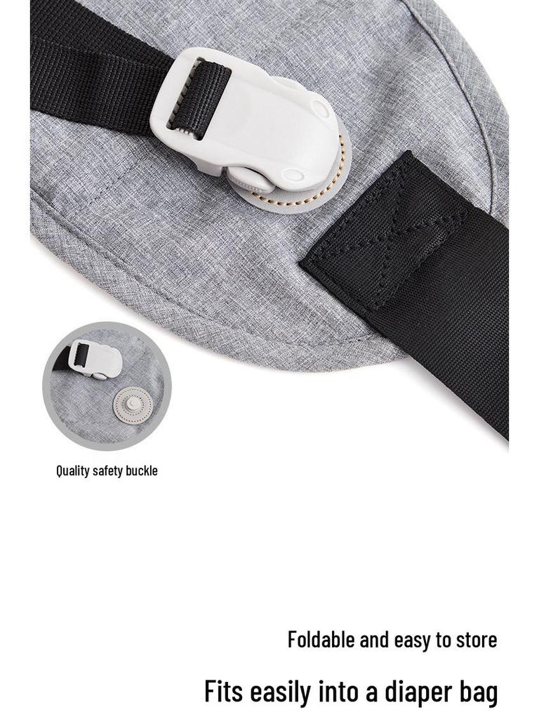 Lumbar Support Baby Waist Stool Carrier - Hands-Free, Front-Facing, Toddler Hug Support.