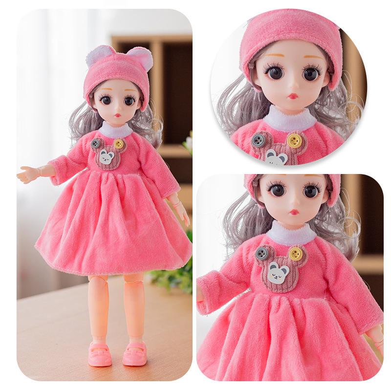 30cm Yitian Barbie Doll Set: BJD Doll with Music, Wedding Dress, and Outfit Changes