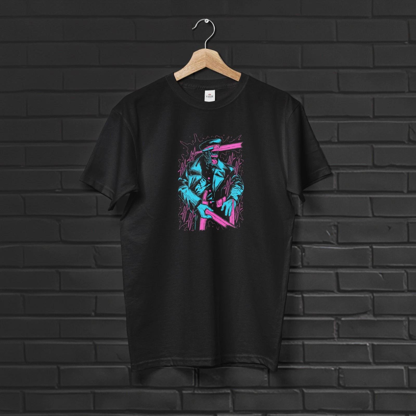Katana Man Samurai Sword Hybrid Graphic Tee Shirt Men’s Streetwear Top 3XL