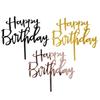 1pcs Happy Birthday Rose Gold Black Pink Acrylic Letter Cake Topper For Birthday Party Cake Decorations Supplies Decor