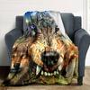 Wolfsmuster Flanelldecke Hohe Qualität Warm Bequem Decke für Alle Jahreszeiten Perfekt für Geschenke Heimdekoration