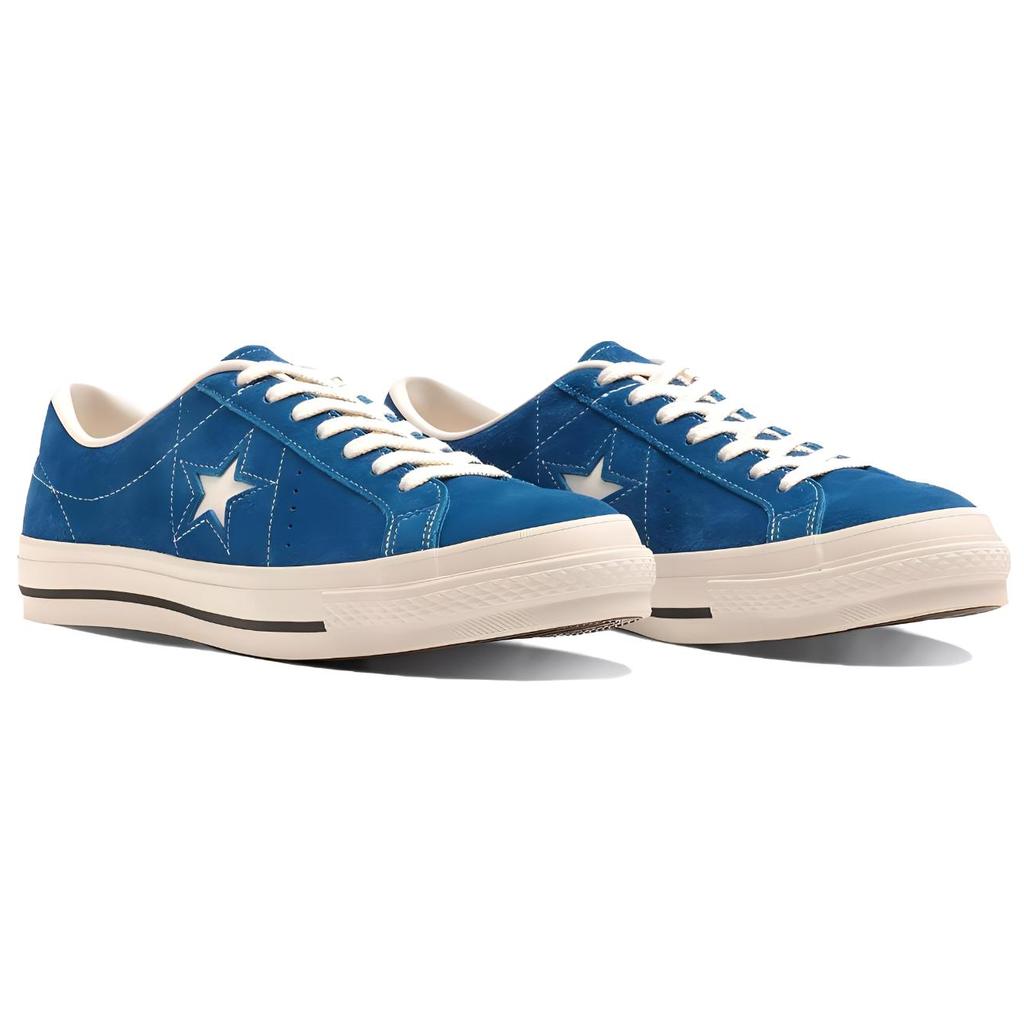 Converse One Star J Suede Comfortable Simple Durable Lightweight Low Top Canvas Shoes Unisex Sneakers Blue 35200670