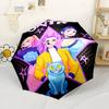 Vibrant Stars Cats Automatic Umbrella Sturdy 8-Rib Shaft Compact Design for Outdoor Daily Use Compact Folding Umbrella