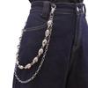 Fashion Punk Metal Pants Chain Trendy Hip Hop Waist Chains For Men Women Personalized Skeleton Pendant Jeans Chain Gifts