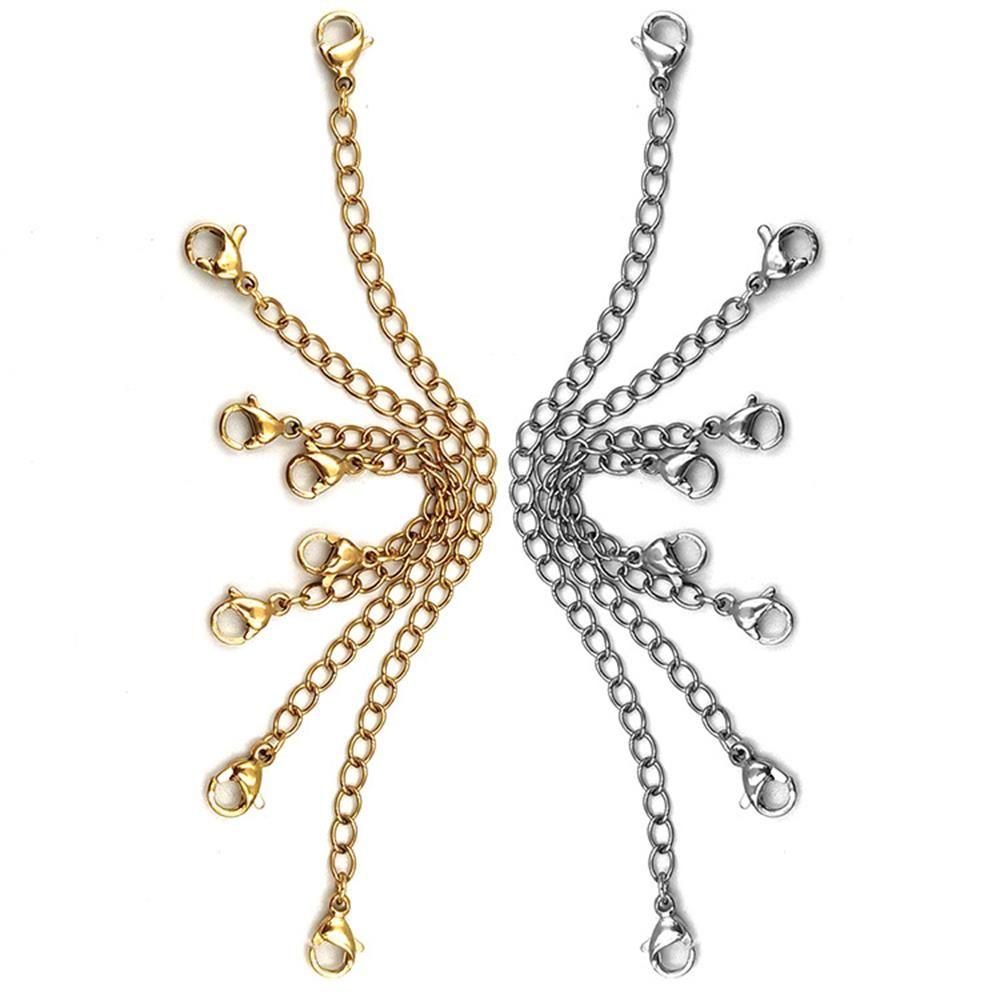 Silver Black Extender /Safety Chain Extender Jewelry Accessories DIY Necklace Bracelet Lobster lock