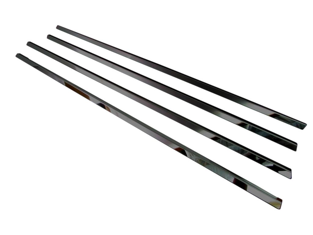 BRIGHTZ Vanguard ACA GSA 30 Series Ultra Mirror Black Plated Stainless Steel Window Moulds Vanguard 4880 (4-Piece Set) [WIN-BLA-030]