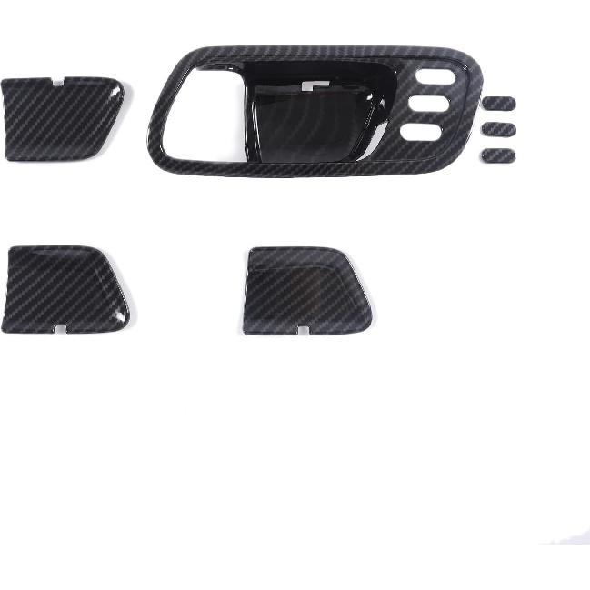 Inner Door Handle Bowl Cover Trim for Honda Pilot 2016-2022, 4PCS ABS Material Car Interior Door Bowl Frame Protector Accessories (Carbon Fiber