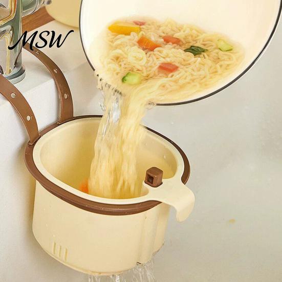 Kitchen Sink Cleaning Accessory Strainer Basket, Automatic Dumping Design, Hanging Easy Clean Gadget Faucet Food Catcher, for And Drainage Waste Trap