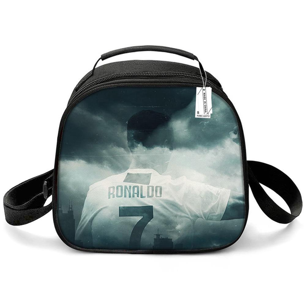 Messi & Ronaldo World Cup Kids' Lunch Bag - Insulated Handheld Picnic Bag for Students