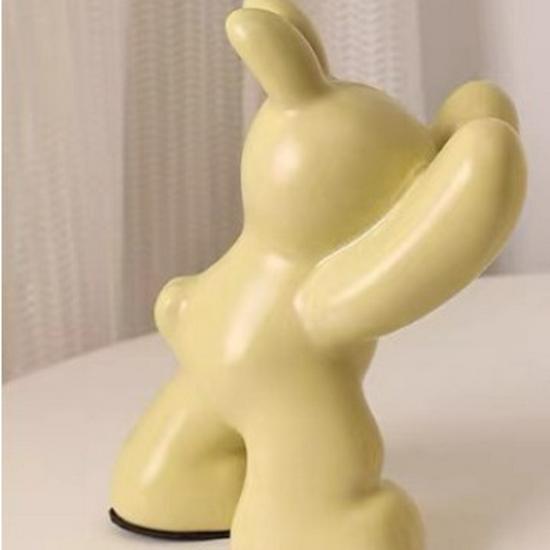 

Nordic Rabbit Bookends - Cute Ceramic Handicrafts for TV or Wine Cabinet in White, Green, Black