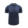 Men Solid Waffle Crew Neck Short Sleeve Loose Casual T Shirt