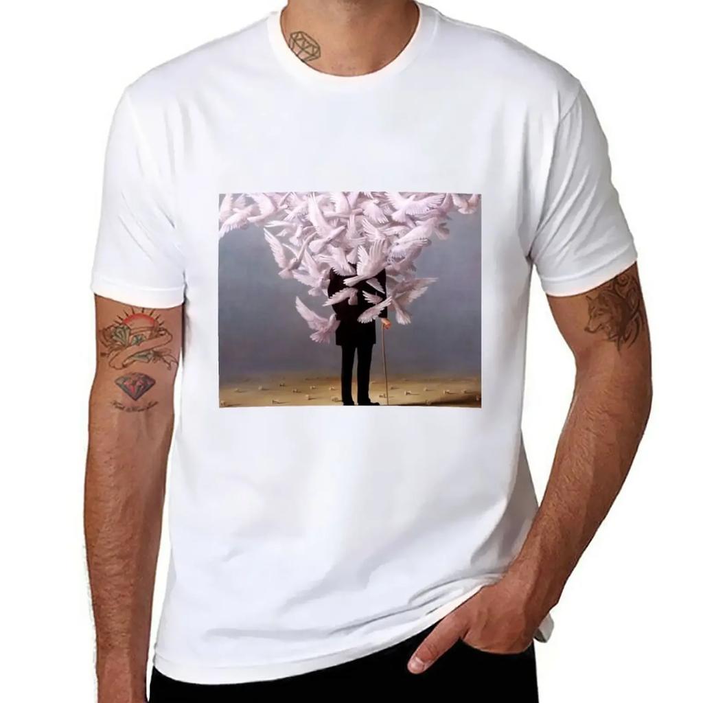 René Magritte Kunstausstellung Plakat, Vintage Kunst, Abstraktes Poster, Hochwertiger Kunstdruck T-Shirt Übergrößen t-shirts für herren