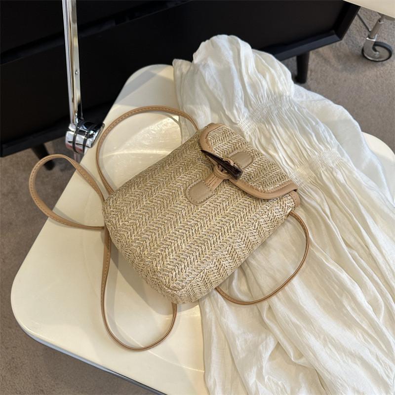 Stylish Women's Woven Crossbody Bag 2023 Trendy Mini Purse For Daily Use In White Black Khaki Brown