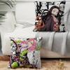 D-Demon S-Slayer Pillow Case Plush Fabric Soft Pillowcase Double Sided Print Cushion Cover Household Gifts