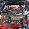 For Subaru WRX STI 2015 2016 2017 2018    Car Accessories Aluminum Alloy Wing Fender Garnish Engine Bay Cover Trim