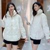 Cangzhou new winter large size cotton-padded clothes women's medium and long cotton-padded clothes loose cotton-padded jackets thickened bread clothes