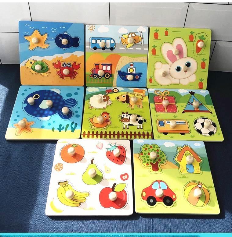 Puzzles Montessori Toys Baby Puzzles Wooden Puzzles for Children Baby Games Montessori Educational Toys Baby Toys for Kids 1 2 3 Years