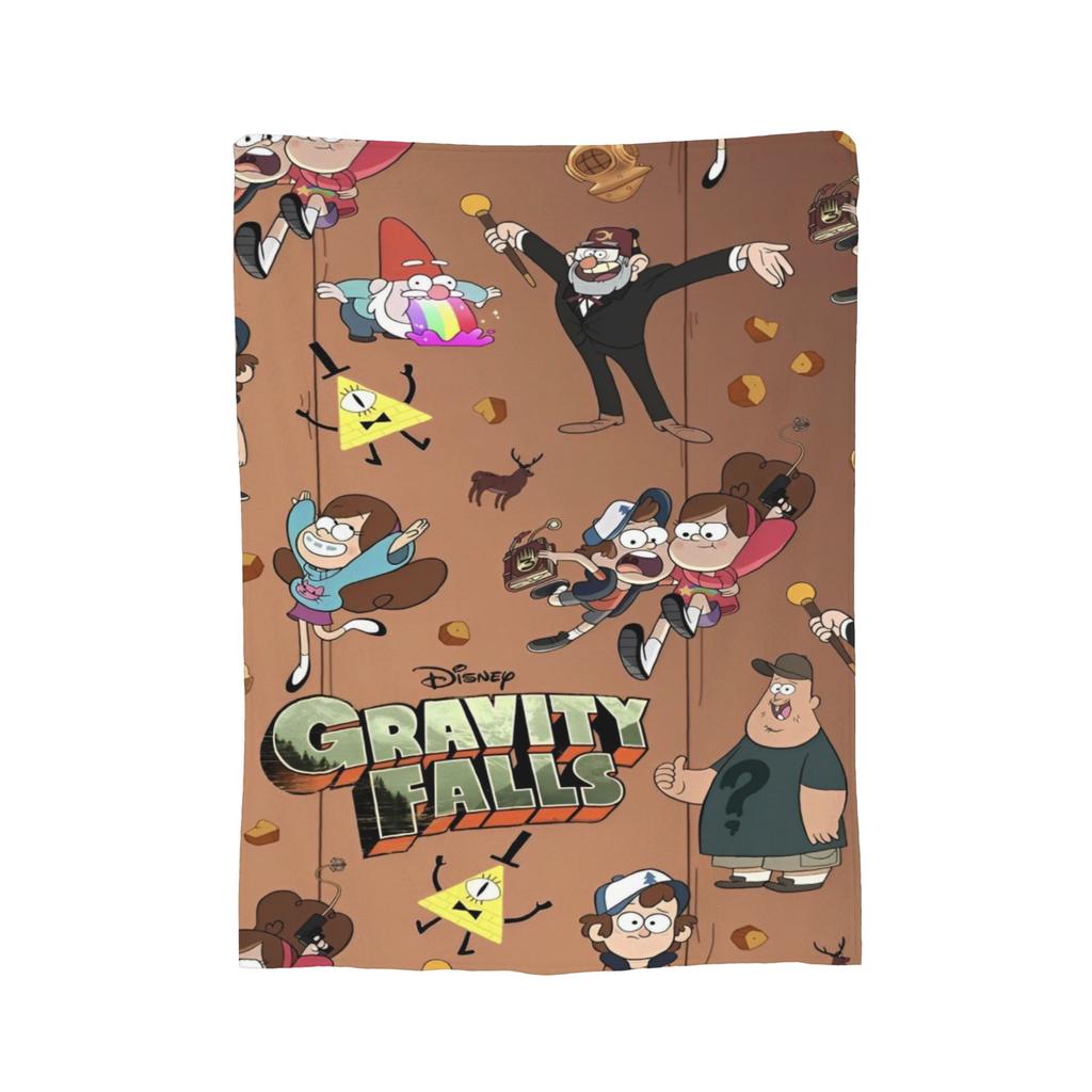 Gravitys Falls Fleece Throw Blanket Bill Cipher Mystery Blankets for Bedding Couch Lightweight Thin Plush Thin Quilt,