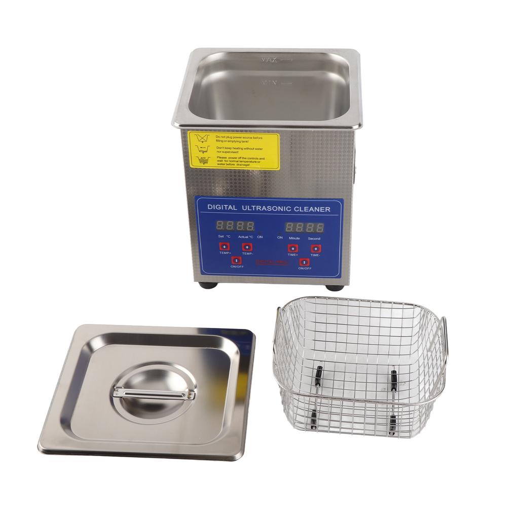 2L Digital Ultrasonic Cleaner Adjustable Heating Timing Cleaning Machine