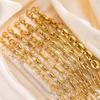 Chunky Chain Bracelet Stainlesss Steel, Bold Link Metal Twist Statement Bracelet for Women,18k Gold Plated Jewelry
