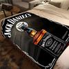 Jack Daniel's Koc Pluszowy Miękki Wygodny na Wszystkie Pory Roku Koc na Sofę Biuro Drzemki Koc Podróżny Zewnętrzny Idealny Prezent