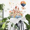 Self-adhesive Cartoon Castle Flowers Hot Air Balloon Wall Stickers for Kids Room Bedroom Home Decor