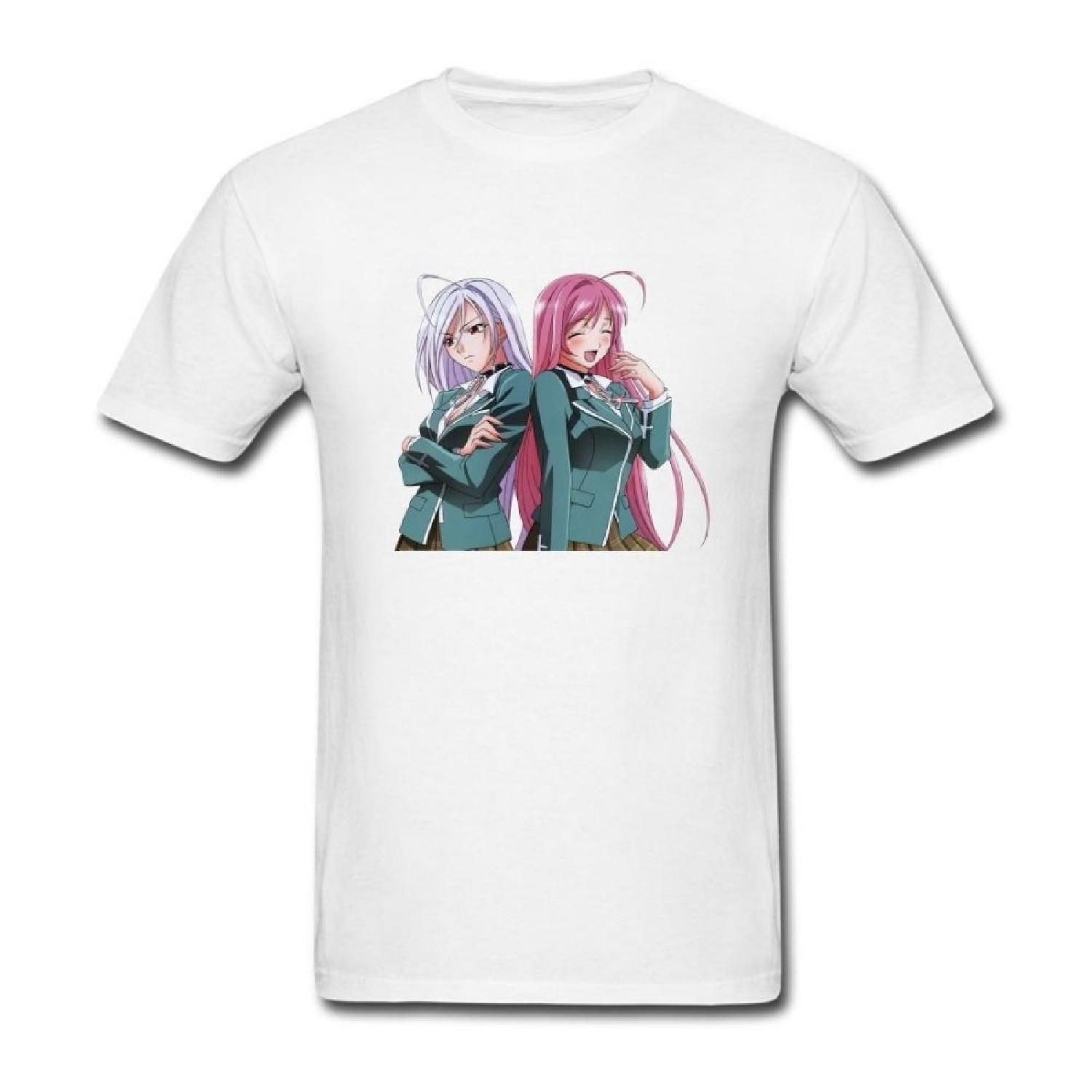 MINNRI Men s The Japanese manga series Rosario Vampire T-shirt White S S
